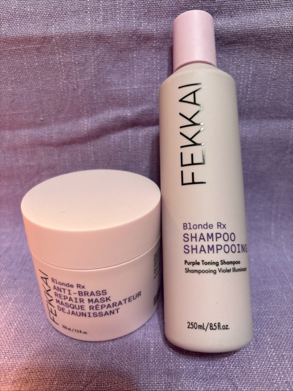 Fekkai Blonde Rx Purple Toning Shampoo + Anti‑Brass Repair Mask Set NEW!